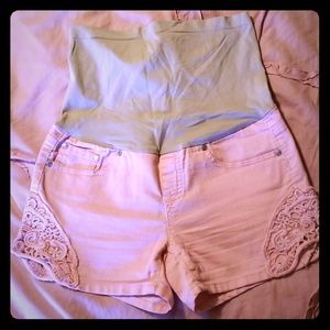 Light Pink Maternity Shorts